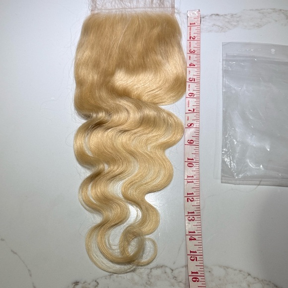 💯% 16” HUMAN Hair Topper, Blonde - Picture 8 of 10